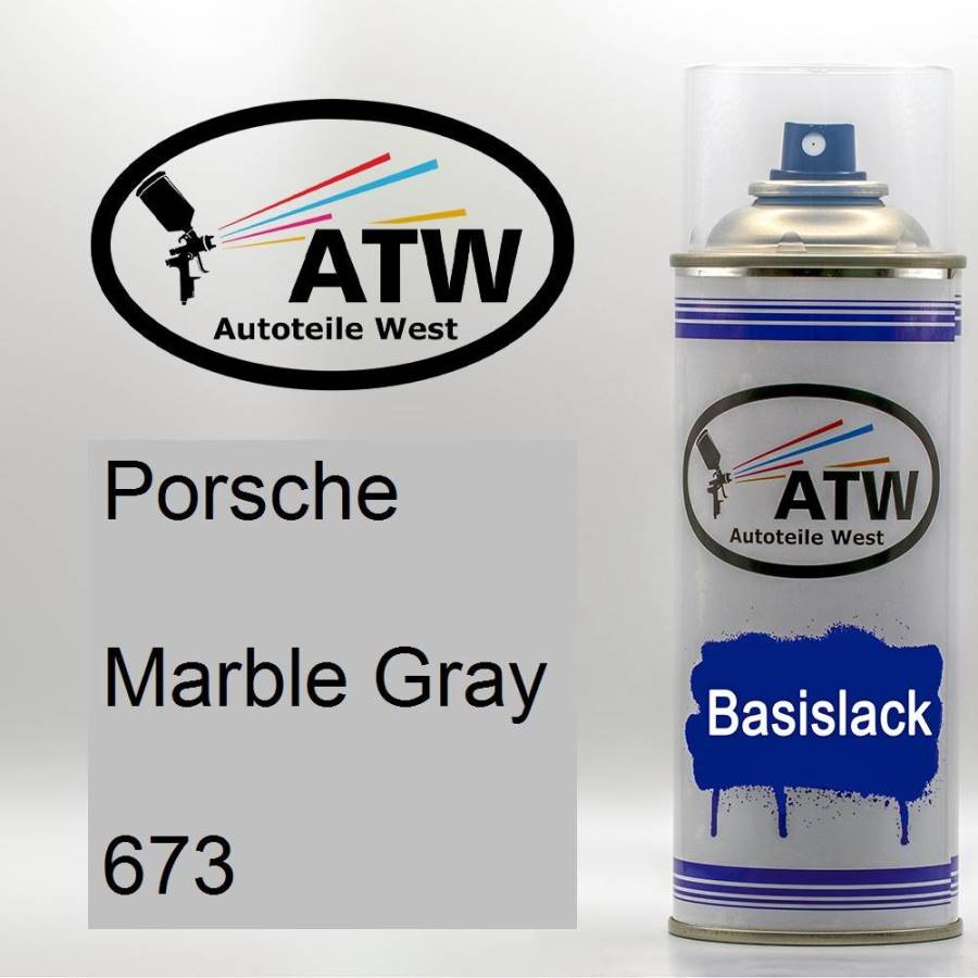 Porsche, Marble Gray, 673: 400ml Sprühdose, von ATW Autoteile West.